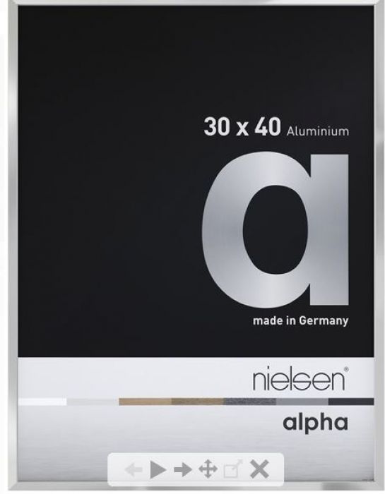 Nielsen Aluminium wissellijst  Alpha met Float glas (helder glas)