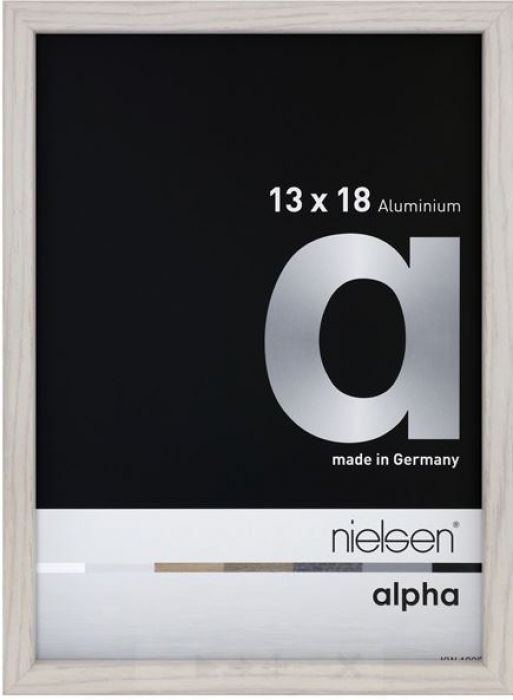 Aluminium wissellijst Nielsen  Alpha  White Wash Fineer