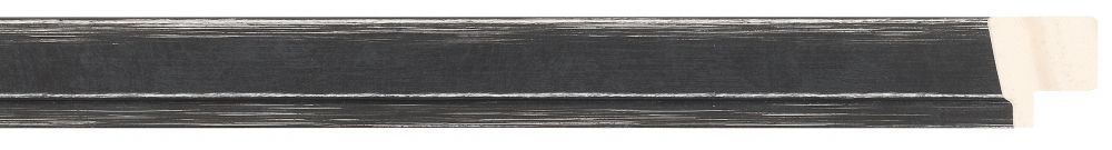 Houten lijst - PEDRAZA - Zwart gewassen, Grijs breed 22 mm