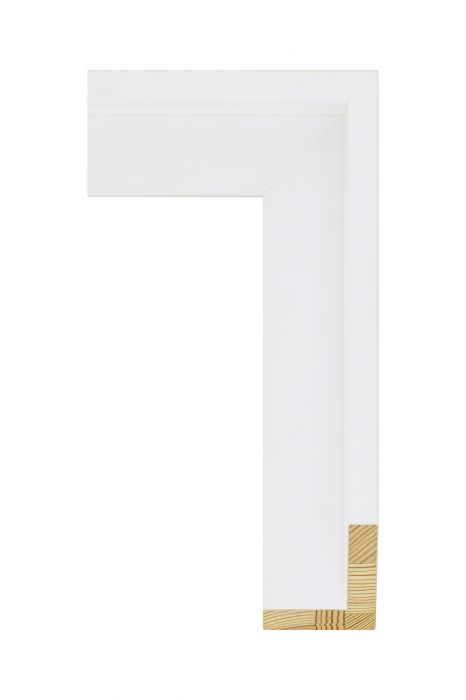Houten lijst - AVANT II - Wit zijdenglans baklijst 56 mm breed