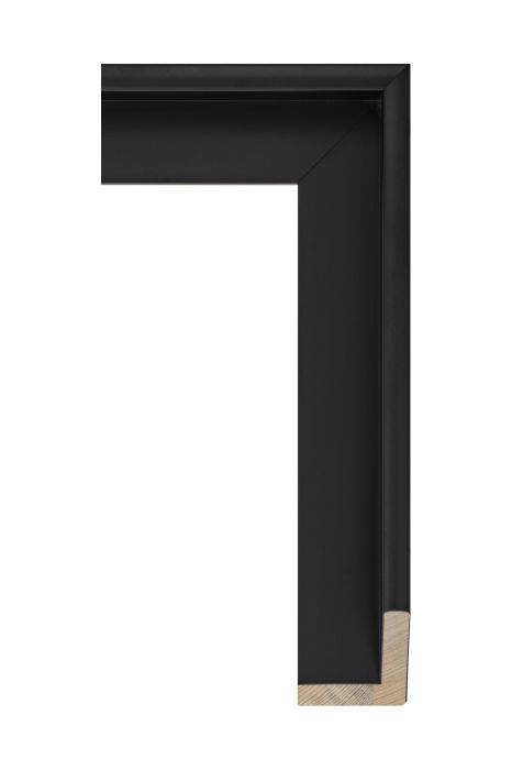 Houten lijst - FLOATS - Zwart baklijst 50 mm breed