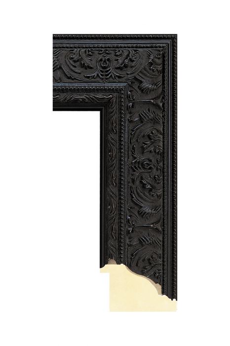 Houten lijst - IMPERIAL - Zwart 72 mm breed