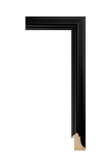 Houten lijst - NEAPOL - Zwart 25 mm breed