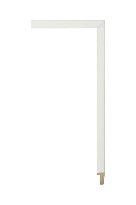 Houten lijst - PLUS - Wit, zijdenglanslak 13 mm breed