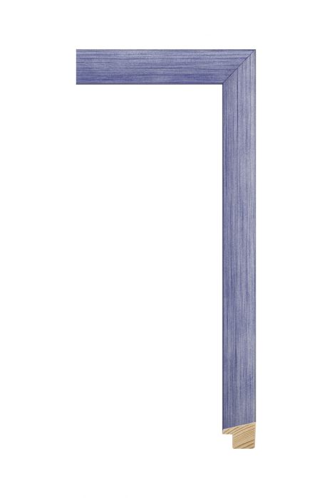 Houten lijst - SENTO II - Blauw met zilver 22 mm breed