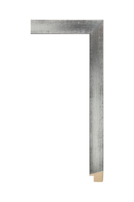 Houten lijst - SENTO II - Zilver op zwart 22 mm breed