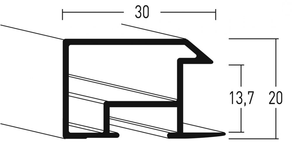 Aluminium lijsten Nielsen serie   262