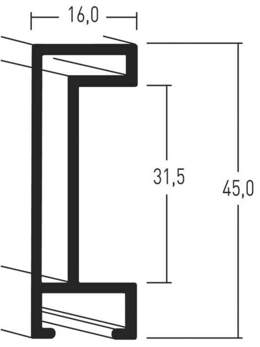 Aluminium lijsten- Nielsen Serie 224