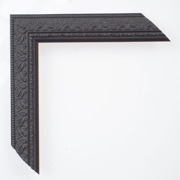 Houten lijst - IMPERIAL - Ornament zwart smal 34 mm