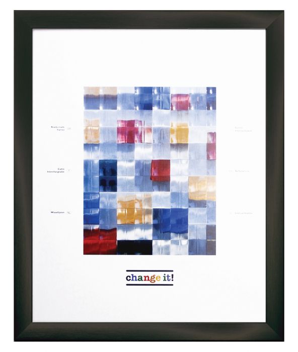 Aluminium wissellijst Alu Breed PRO zwart Change-it