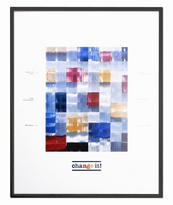 Aluminium wissellijst mat zwart Change-it / Switch-it