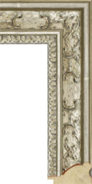Houten lijst - - CHATEAU - Louis XIV silverr breed 73 mm