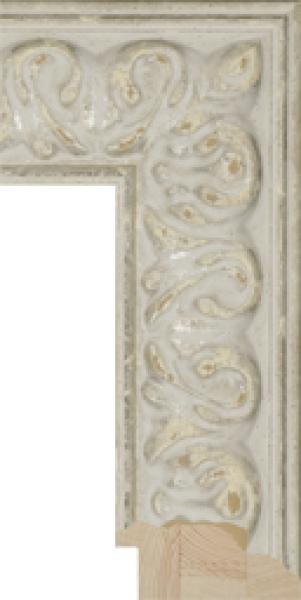 Houten lijst - - SEVILLA - White ornament large breed 87 mm