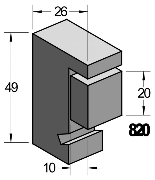 Barth wissellijst hout serie 820 box frame populier(yellow poplar) + verdiepingsprofiel 820-777