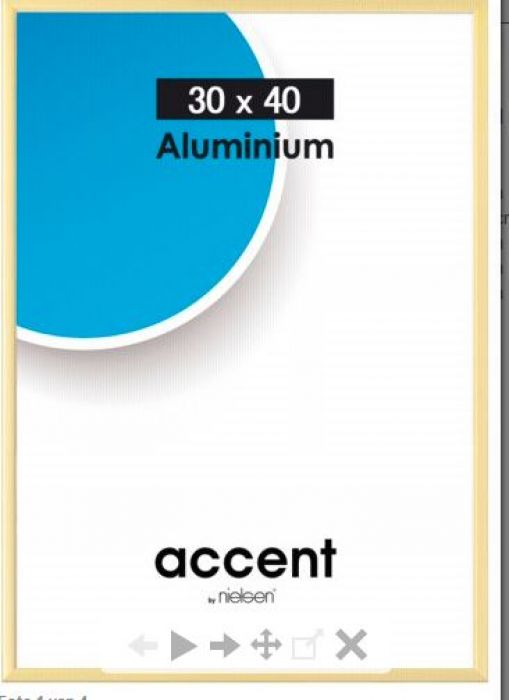 Aluminium wissellijst Nielsen Accent - glanzend goud