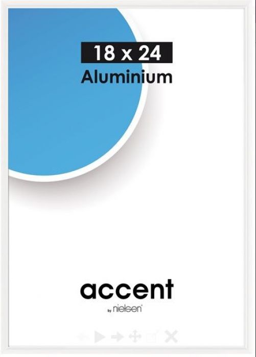 Aluminium wissellijst Nielsen Accent - glanzend wit