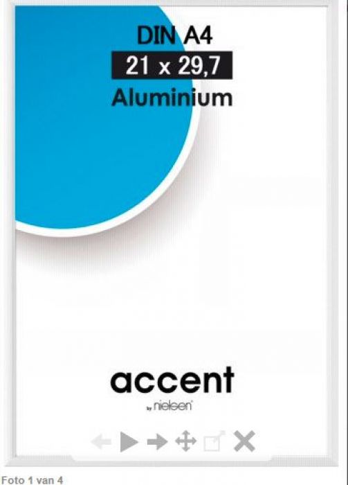 Aluminium wissellijst Nielsen Accent - glanzend zilver