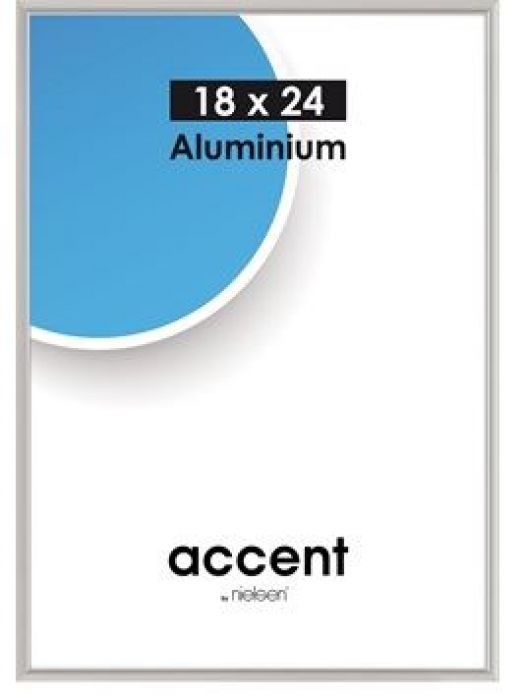 Aluminium wissellijst Nielsen Accent - mat zilver