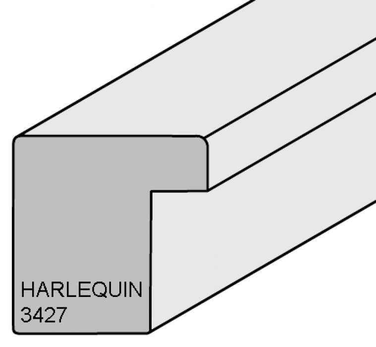 Houten lijst -  HARLEQUIN - Roze breed 20 mm
