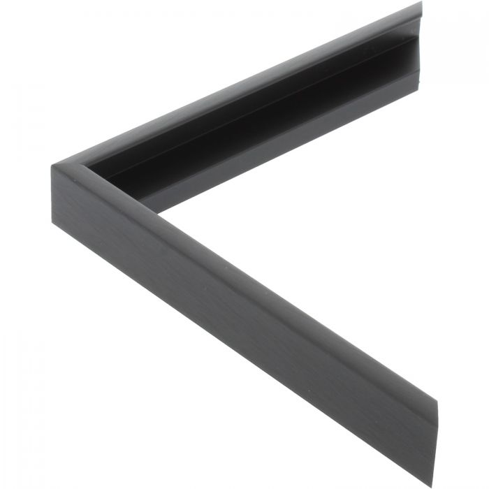 Aluminium lijst - CLARK - Profiel 411 - Kruisgeborsteld zwart mat