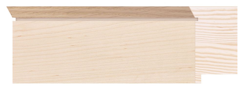 Houten lijst - TOUCHWOOD UNIQUE - Eiken / Esdoorn - fineer Profielbreedte: 60 mm