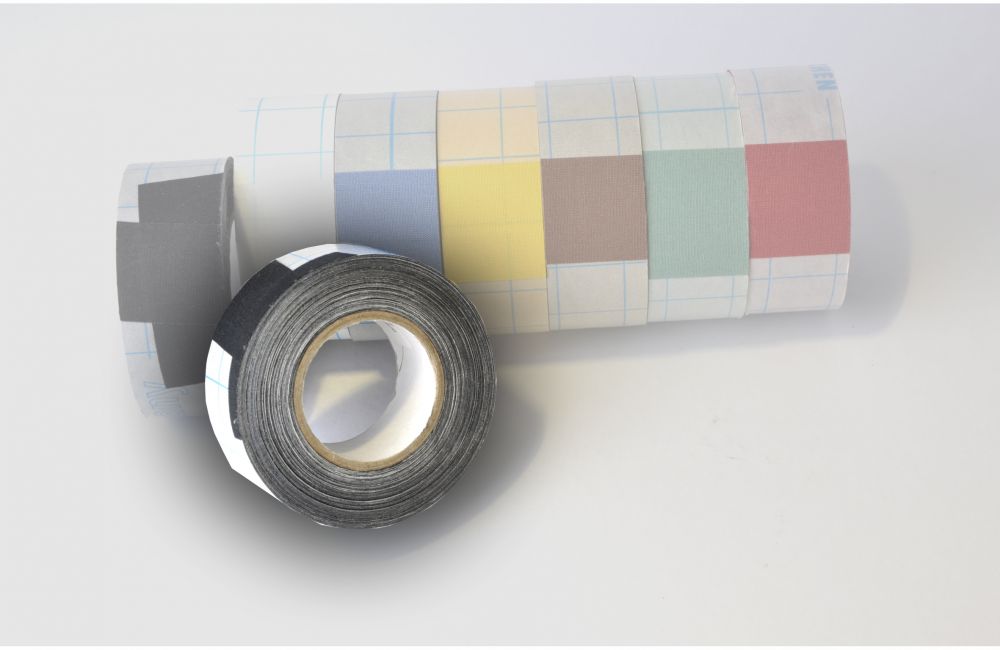 zelfklevend linnentape  Filmoplast (zuurvrij) zwart - 30mm x 10mtr