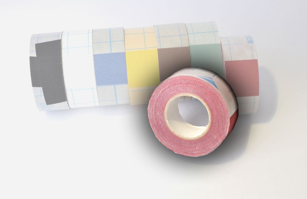 zelfklevend linnentape  FilmoplastFilmoplast (zuurvrij) rood - 30mm x 10mtr