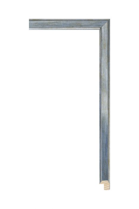 Houten lijst - APART III - Blauw met zilver 16 mm breed