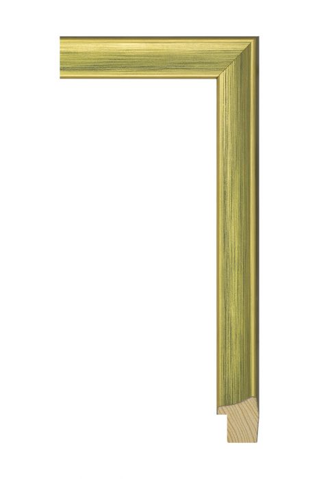 Houten lijst - JOY - Groenblauw op goud 30 mm breed